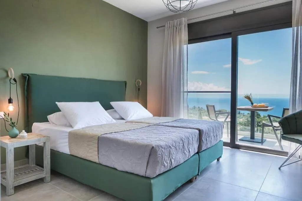 Color Villas-New Villa Green At Trapezaki With Private Pool Mousata